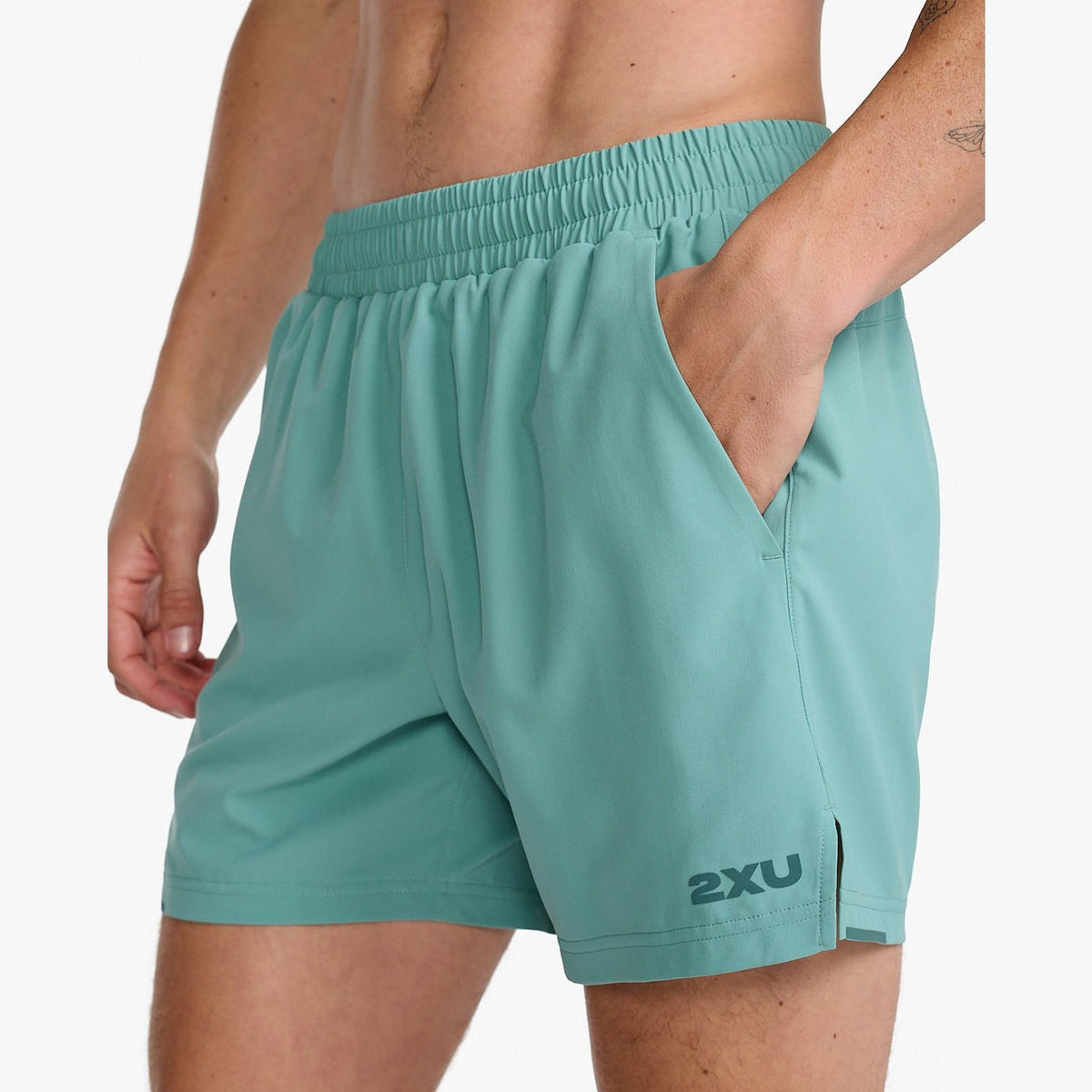 2XU Aero 5 Inch Shorts Mens APPAREL - Mens Shorts RAFT/PINE REFLECTIVE