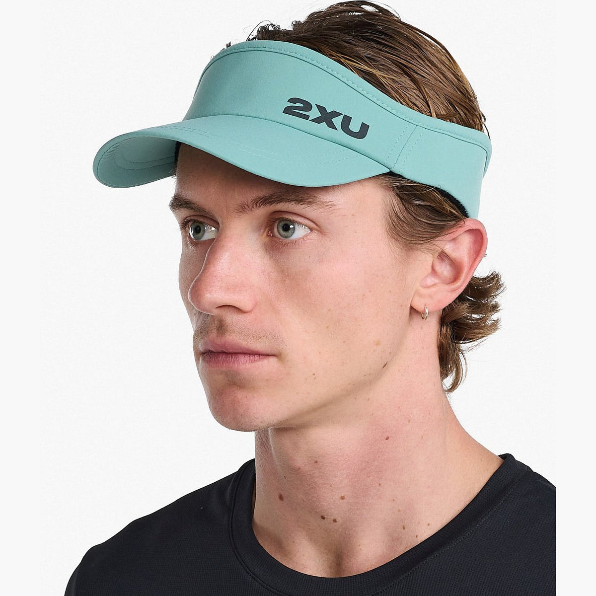 2XU Run Visor GEAR - Unisex Hats, Visors &amp; Headwear RAFT/BLACK