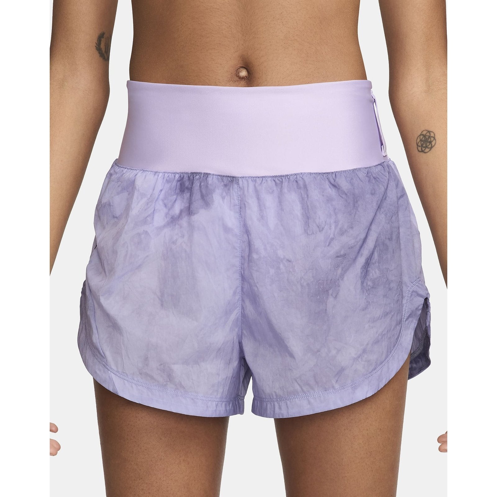 Nike Trail Women's Repel Mid-Rise 8cm Brief-Lined Running Shorts APPAREL - Womens Shorts LILAC BLOOM/COURT PURPLE/ COURT PURPLE