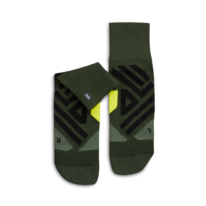 On Mid Sock Womens GEAR - Socks Jungle/Lime
