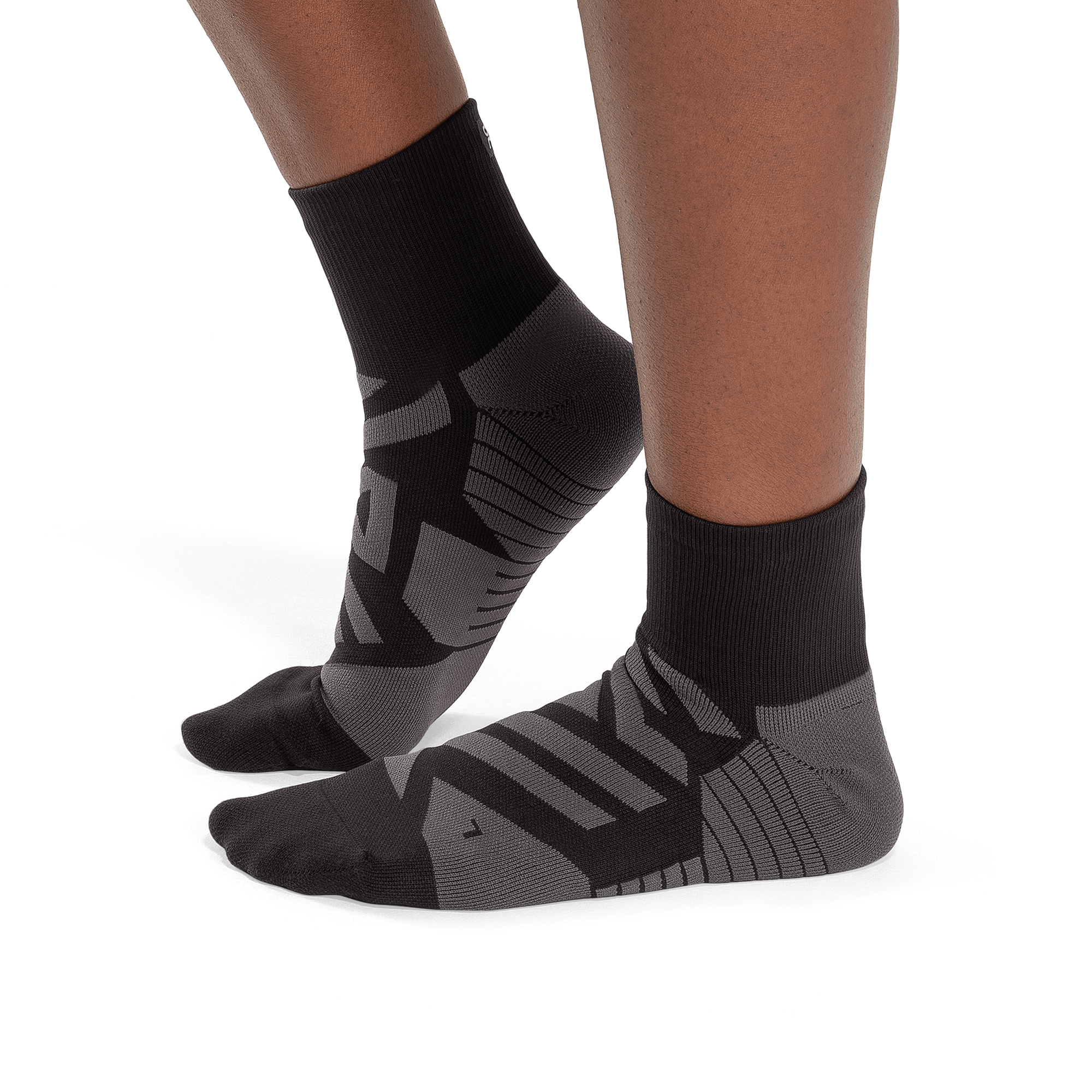 On Mid Sock Womens GEAR - Socks BLACK/SHADOW