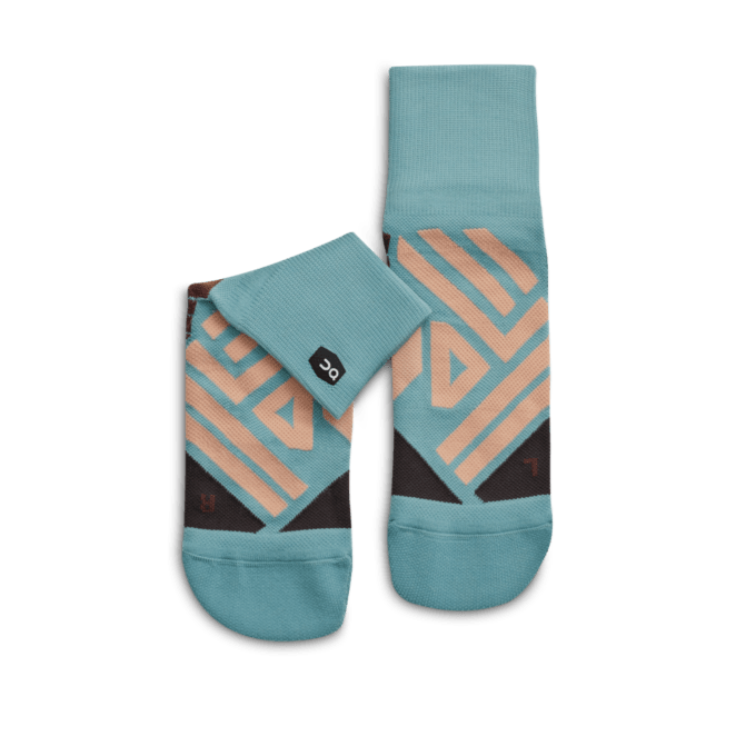 On Mid Sock Womens GEAR - Socks Sea/Rosebrown
