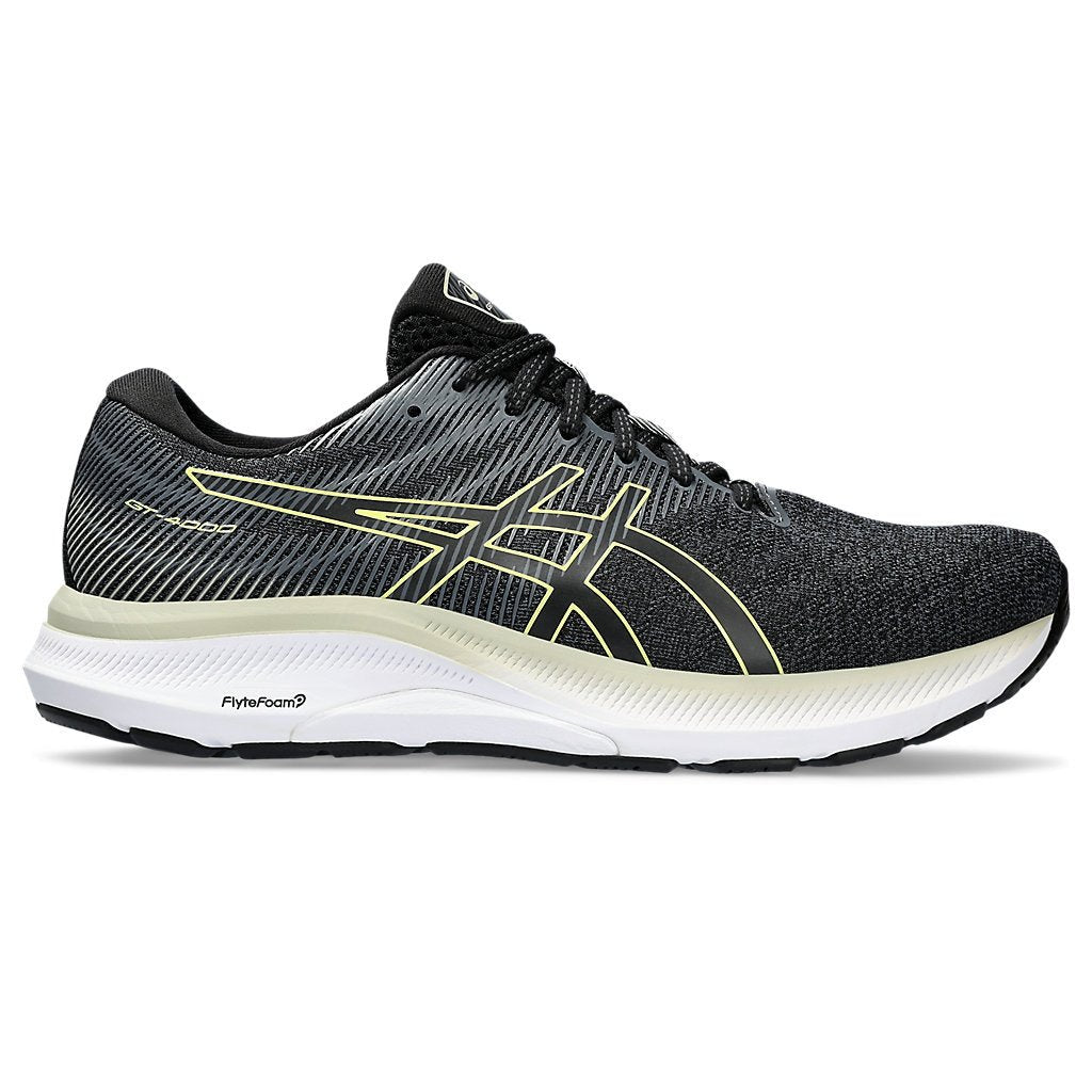 Asics GT-4000 3 2E Wide Mens FOOTWEAR - Mens Stability Cushioned BLACK/GLOW YELLOW