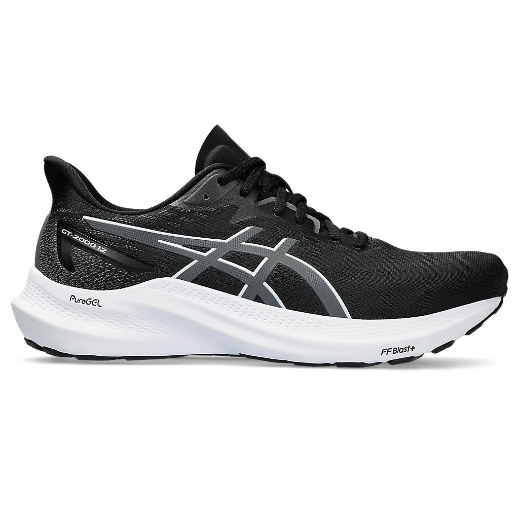 ASICS GT-2000 12 Mens FOOTWEAR - Mens Stability Cushioned BLACK/CARRIER GREY