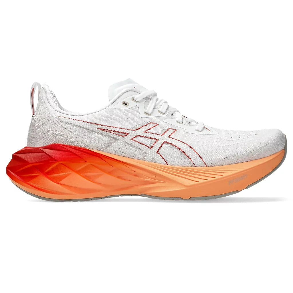 ASICS Novablast 4 Mens FOOTWEAR - Mens Neutral Cushioned WHITE/MOONROCK