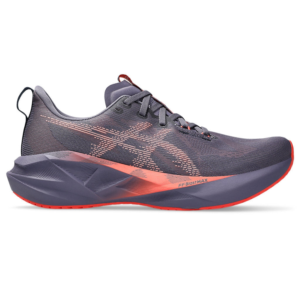 ASICS Novablast 5 Mens FOOTWEAR - Mens Neutral Cushioned GREYISH PURPLE/CORAL REEF