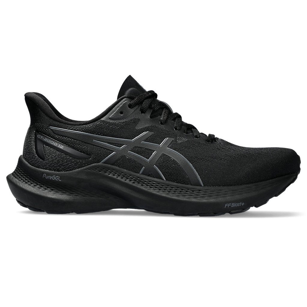 ASICS GT-2000 12 Womens Wide (D) FOOTWEAR - Womens Stability Cushioned BLACK/BLACK