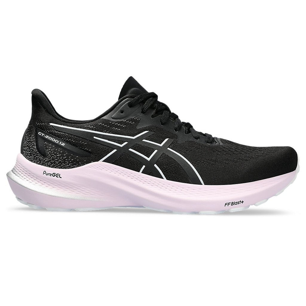 ASICS GT-2000 12 Womens FOOTWEAR - Womens Stability Cushioned BLACK/WHITE