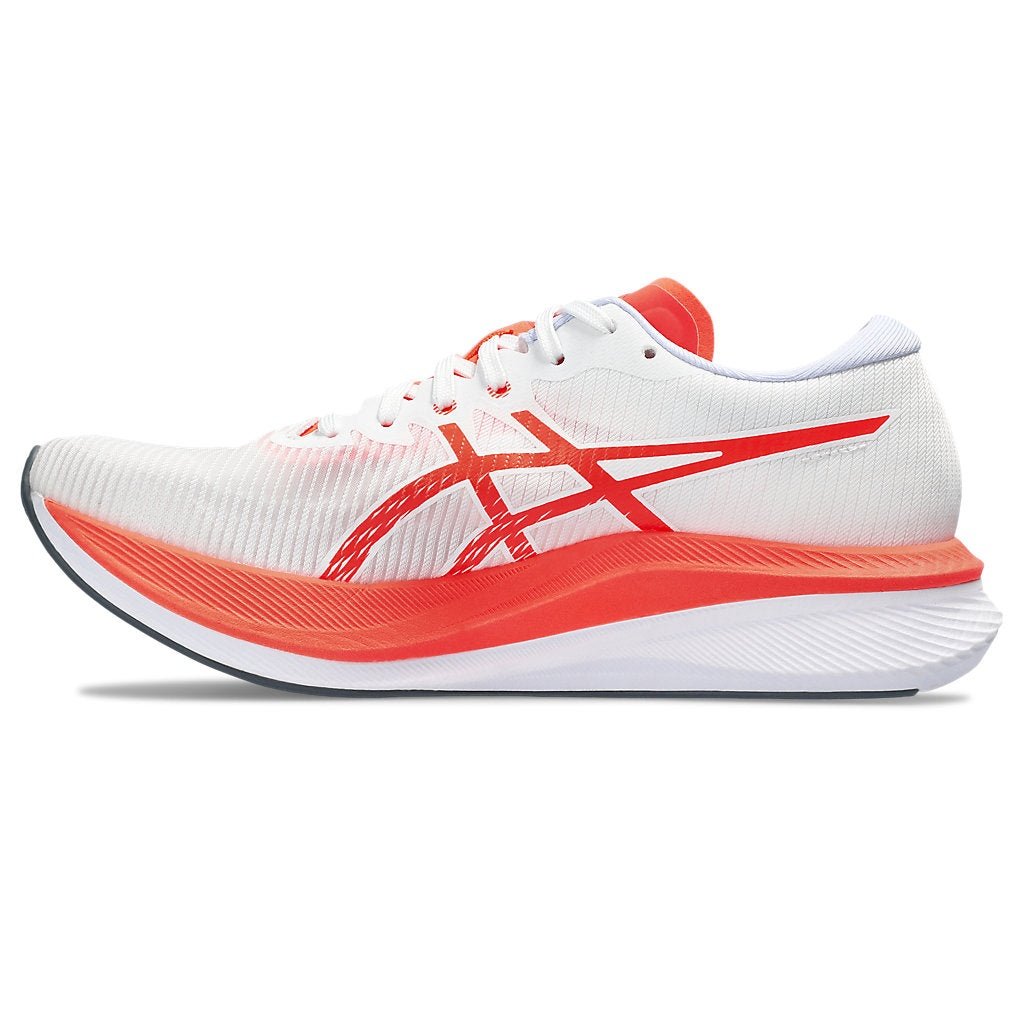 Asics Magic Speed 3 Womens FOOTWEAR - Womens Carbon Plate WHITE/SUNRISE RED