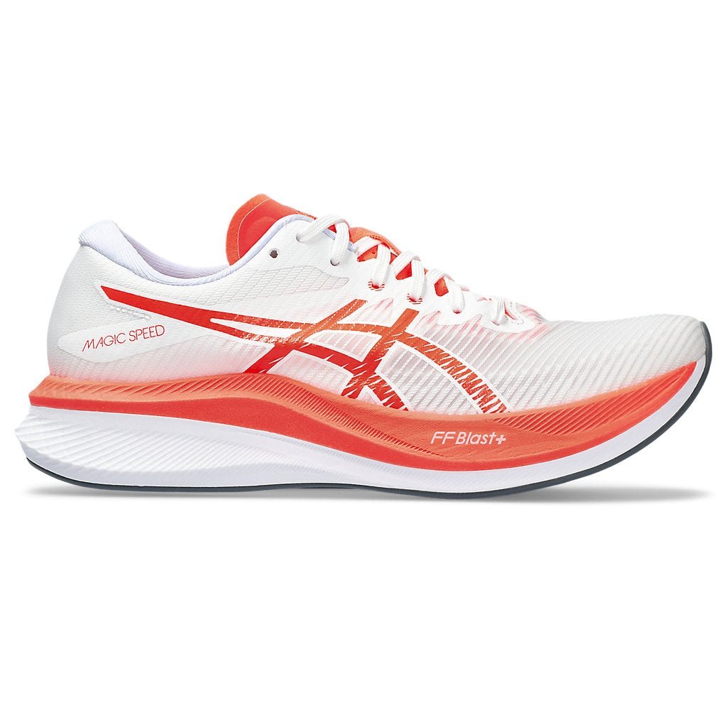 ASICS Magic Speed 3 Womens FOOTWEAR - Womens Carbon Plate WHITE/SUNRISE RED