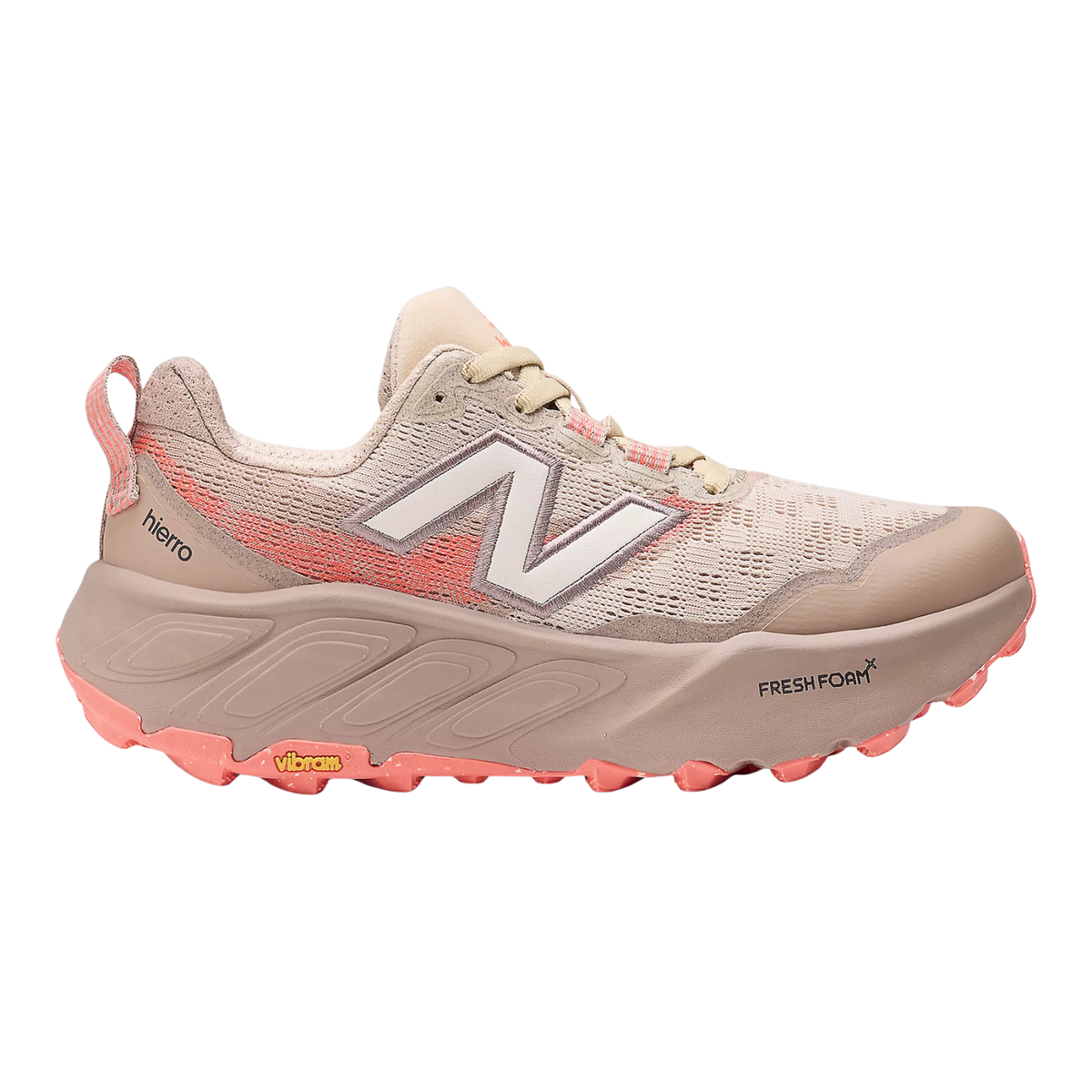 NEW BALANCE Fresh Foam X Hierro v9 Womens FOOTWEAR - Womens Trail DESERT CLAY/FLAT TAUPE/URGENT RED