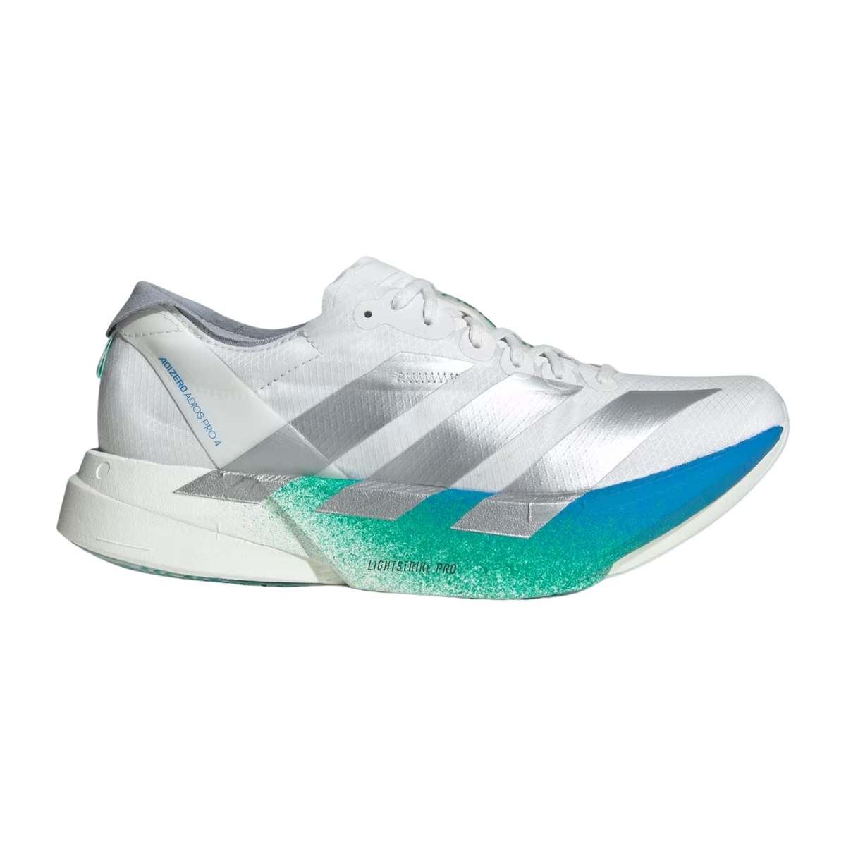 ADIDAS Adizero Adios Pro 4 Womens FOOTWEAR - Womens Carbon Plate CRYSTAL WHITE/MATTE SILVER/GLORY GREEN