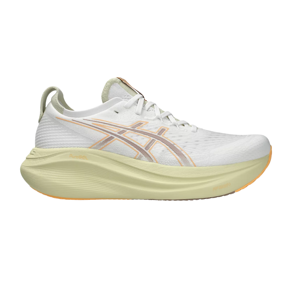 ASICS Gel-Nimbus 27 Mens FOOTWEAR - Mens Neutral Cushioned WHITE/FAWN