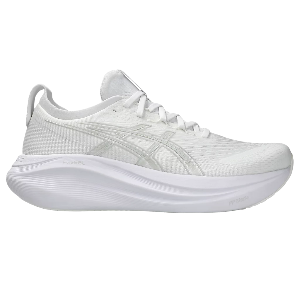 ASICS Gel-Nimbus 27 Mens FOOTWEAR - Mens Neutral Cushioned WHITE/GLACIER GREY