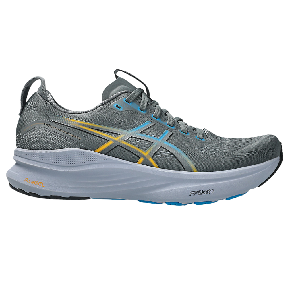 ASICS Gel-Kayano 32 Mens FOOTWEAR - Mens Stability STEEL GREY/AEGEAN BLUE