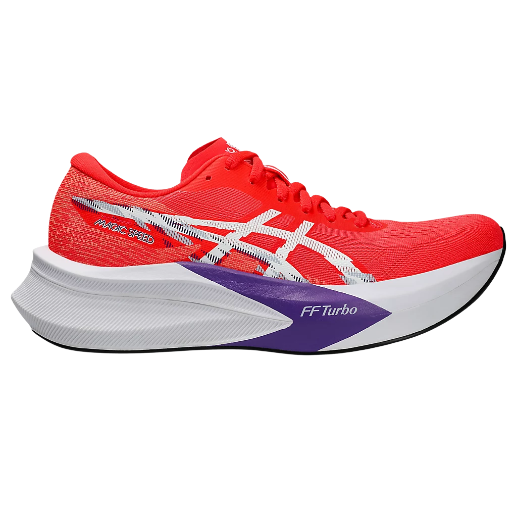 ASICS Magic Speed 4 Womens FOOTWEAR - Womens Carbon Plate FLASH RED/WHITE