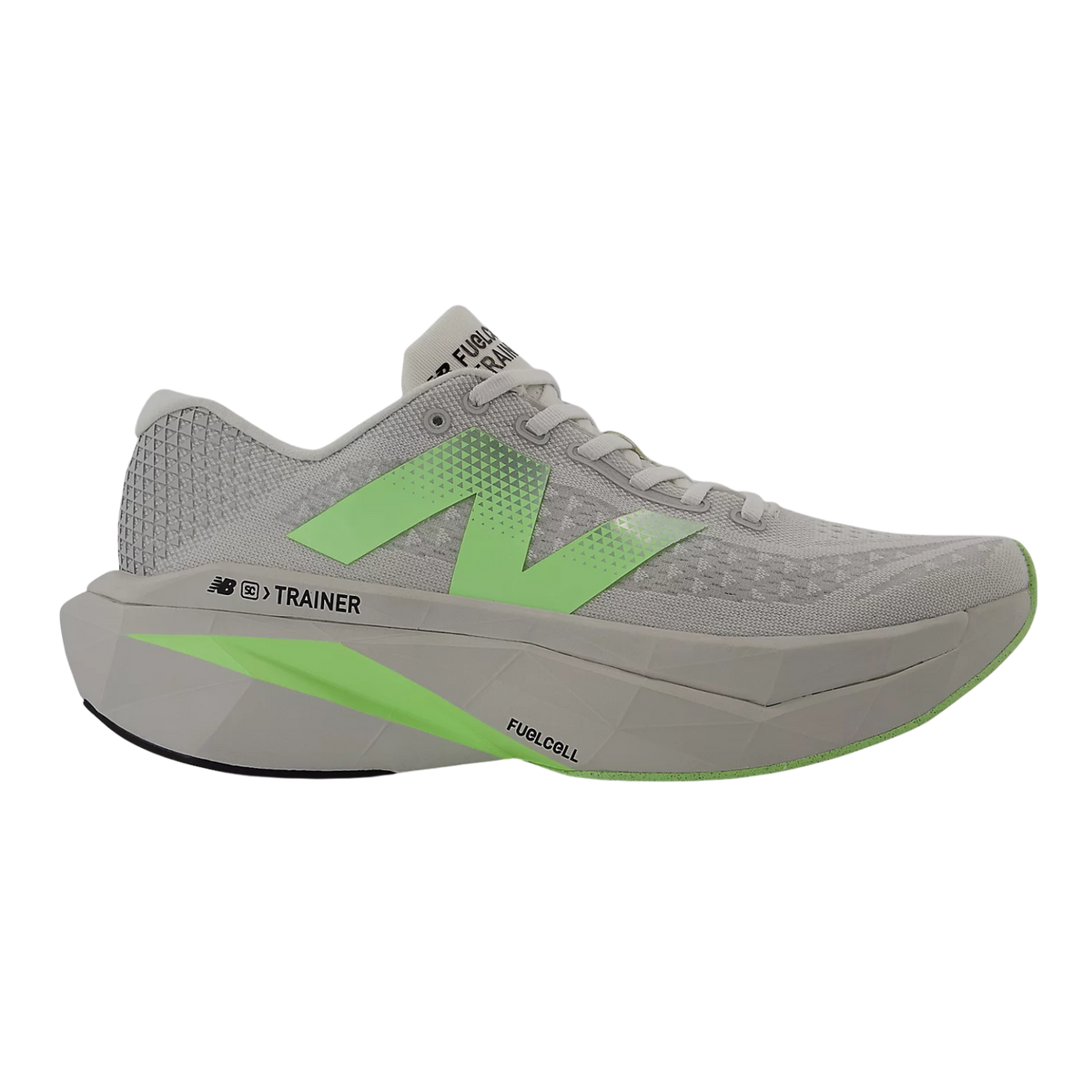 NEW BALANCE FuelCell SuperComp Trainer v3 Mens FOOTWEAR - Mens Carbon Plate GREY MATTER/MINT FLASH/SILVER METALLIC