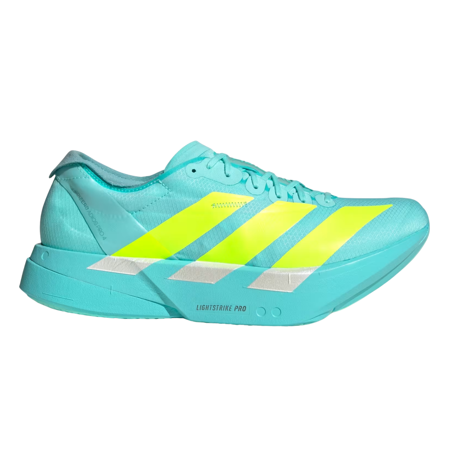 ADIDAS Adizero Adios Pro 4 Mens FOOTWEAR - Mens Carbon Plate FLASH AQUA/LUCID LEMON/MINT