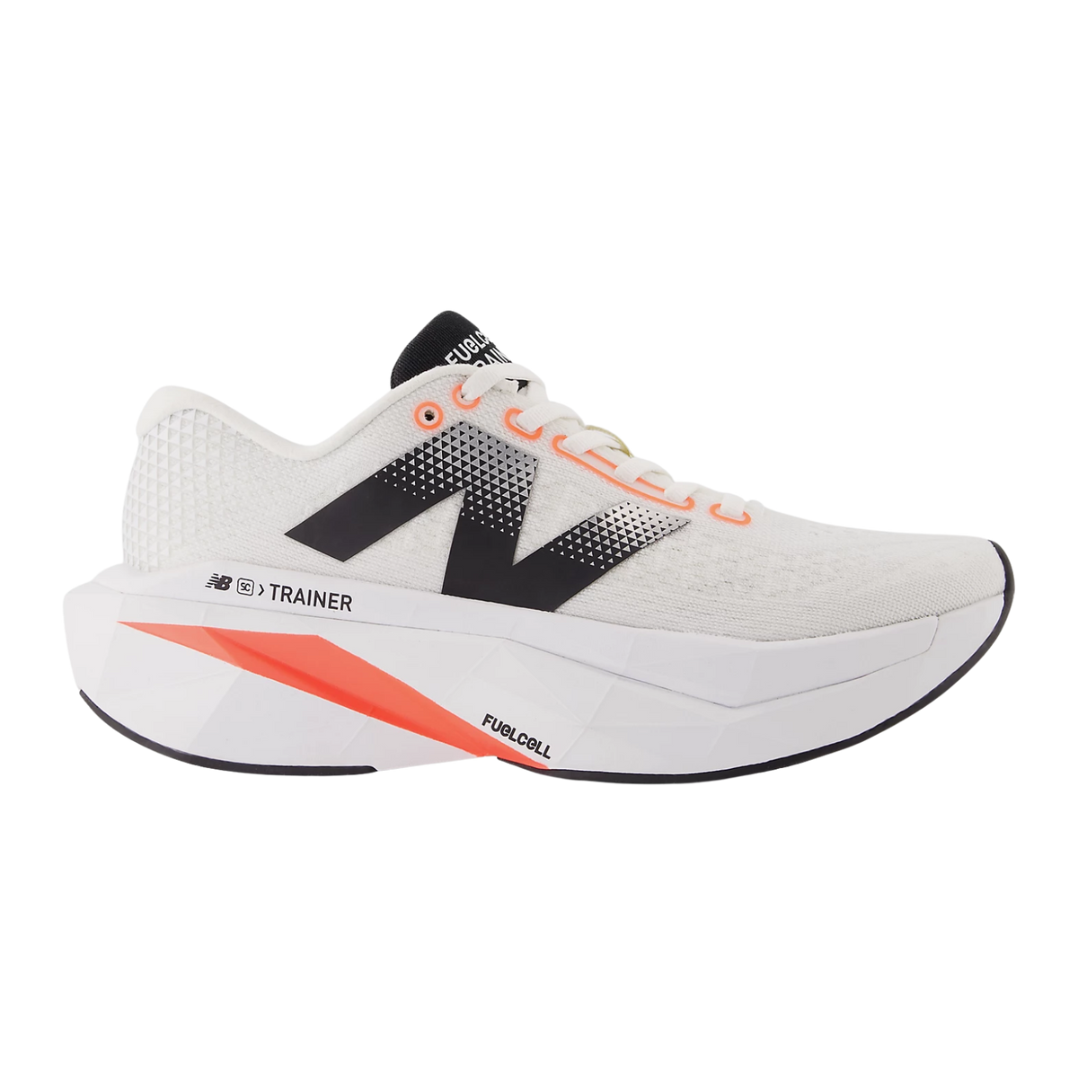 NEW BALANCE FuelCell SuperComp Trainer v3 Womens FOOTWEAR - Womens Carbon Plate SEA SALT WITH URGENT RED AND BLACK