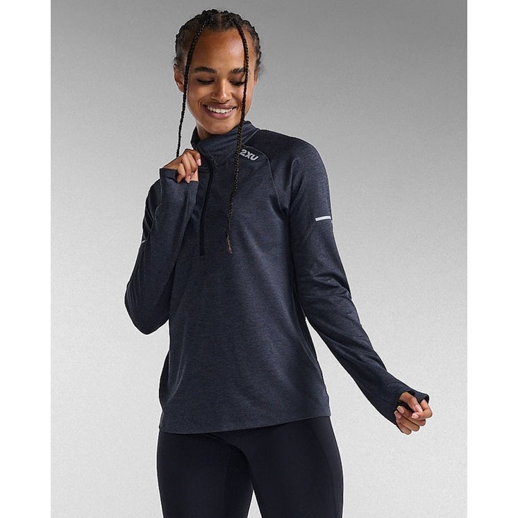 2XU Aero 1/2 Zip Womens APPAREL - Womens Jackets BLACK/SILVER REFLECTIVE