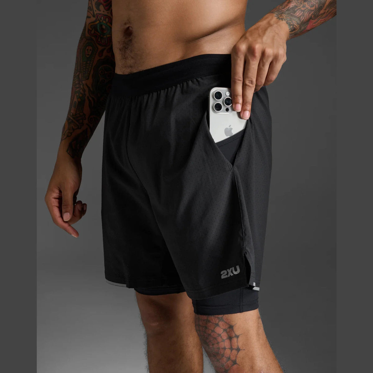 2XU Aero 2-In-1 7 Inch Shorts Mens APPAREL - Mens Shorts 