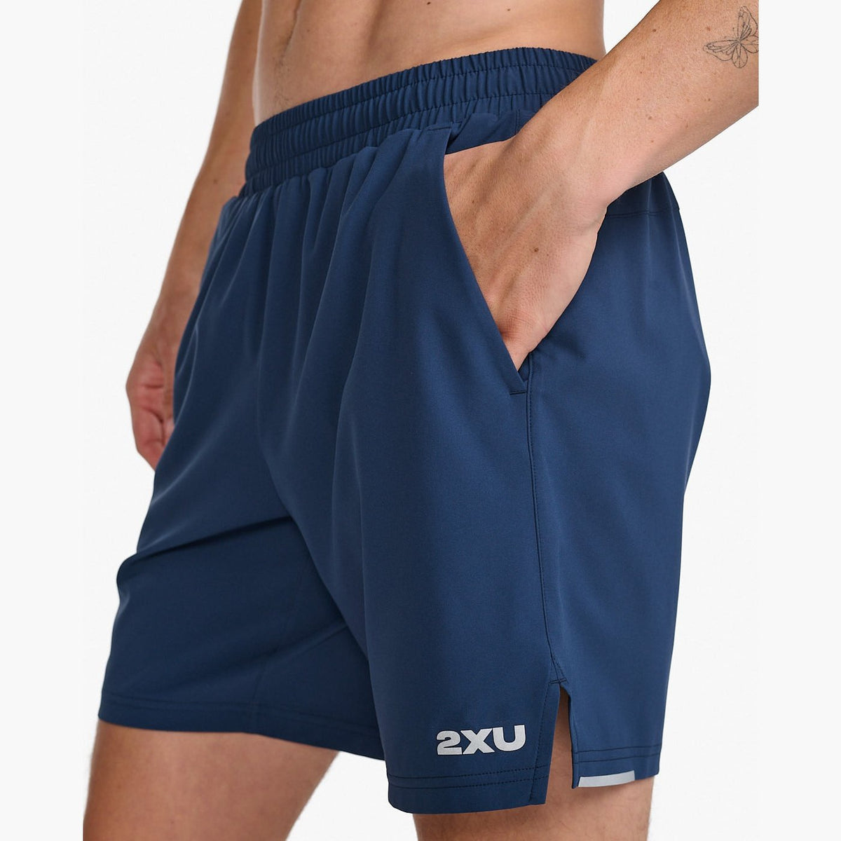 2XU Aero 7 Inch Shorts Mens APPAREL - Mens Shorts MIDNIGHT/SILVER RELECTIVE