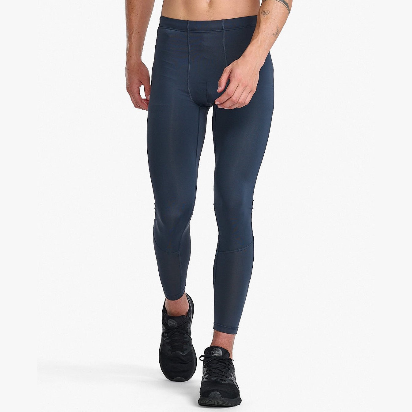 2XU Aero Compression Tights Mens APPAREL - Mens Compression Tights INDIA INK/INDIA INK REFLECTIVE