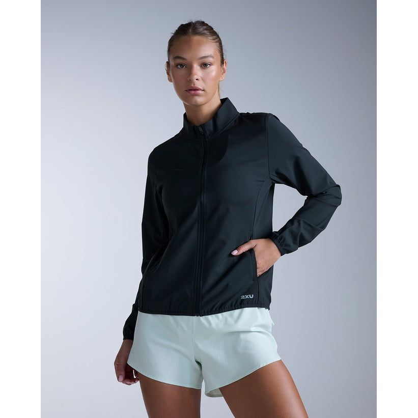 2XU Aero Jacket Womens APPAREL - Womens Jackets BLACK/SILVER REFLECTIVE