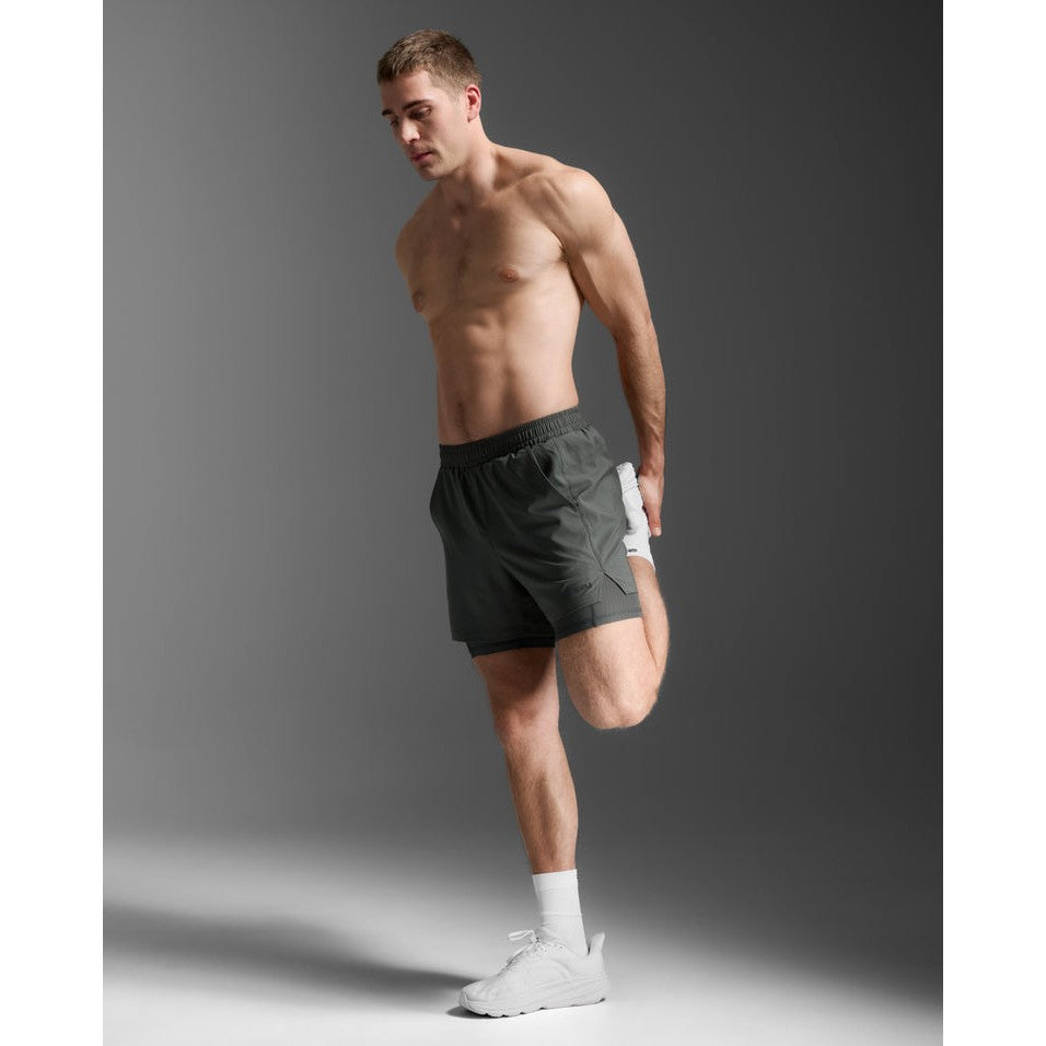 2XU Aero Mesh 2-in-1 5 Inch Short Mens APPAREL - Mens Shorts