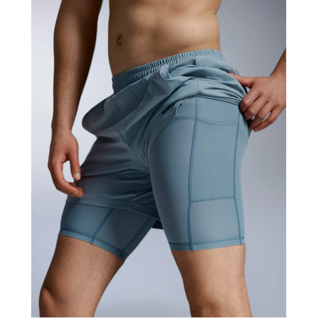 2XU Aero Mesh 2-in-1 5 Inch Short Mens APPAREL - Mens Shorts
