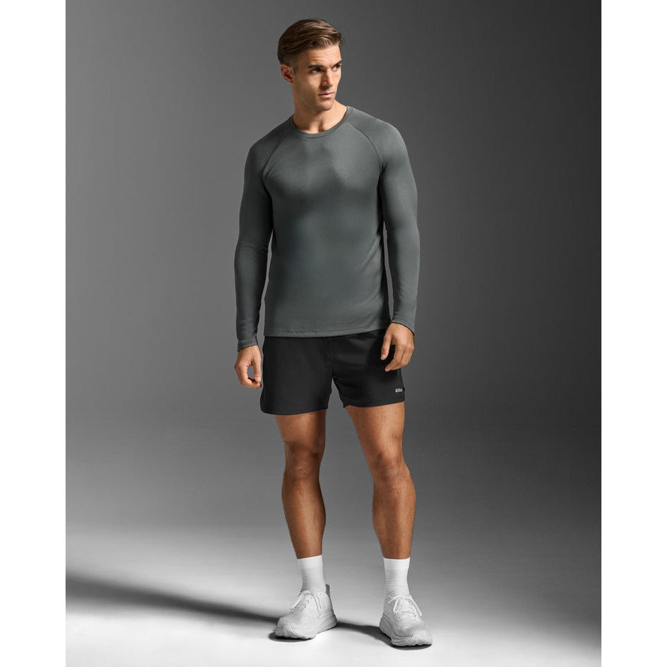 2XU Aero Mesh Long Sleeve Mens APPAREL - Mens Long Sleeve Tops JUPITER/BLACK REFLECTIVE