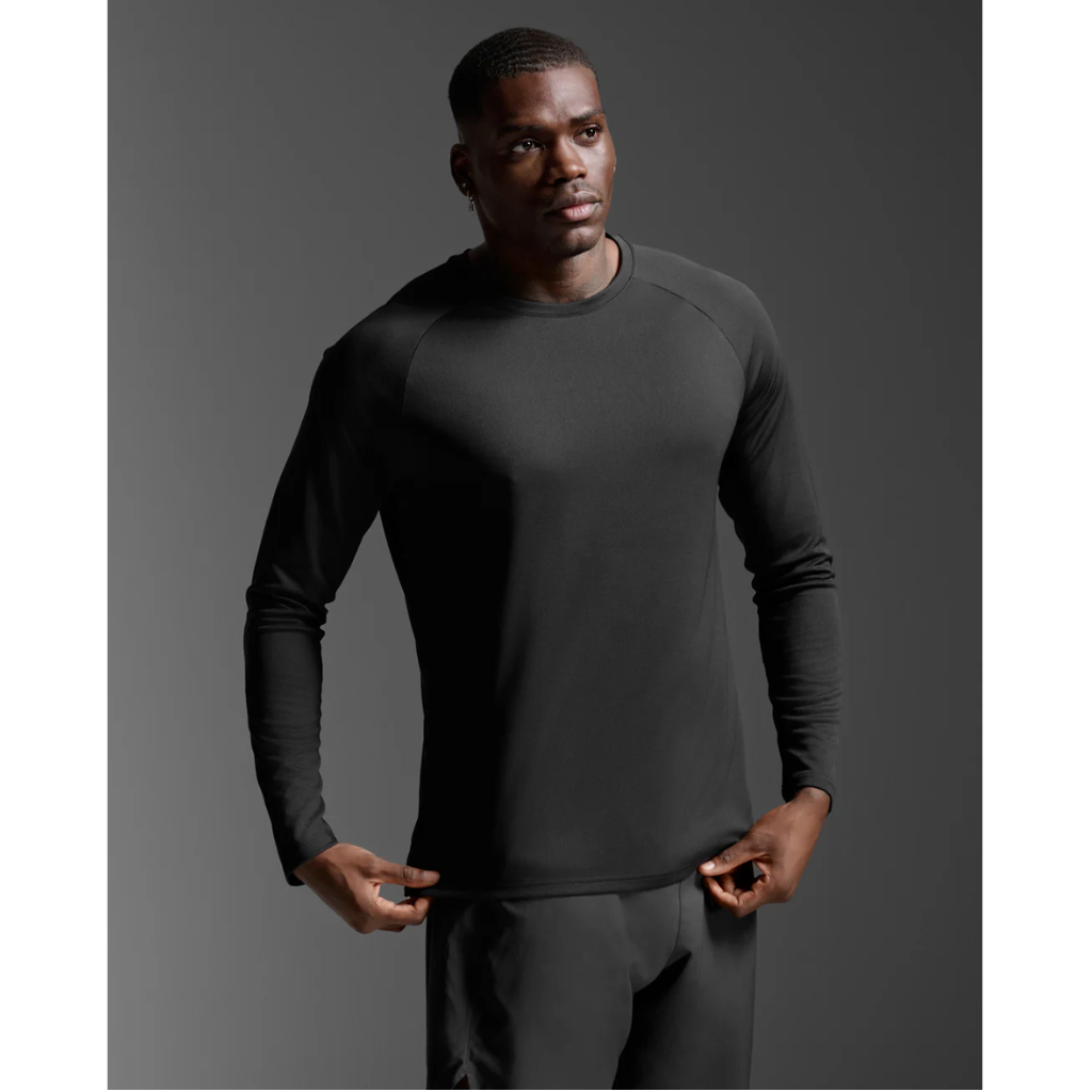 2XU Aero Mesh Long Sleeve Men's APPAREL - Mens Long Sleeve Tops BLACK/SILVER REFLECTIVE