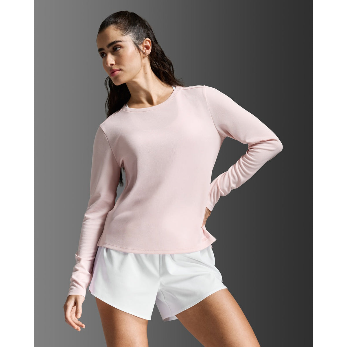 2XU Aero Mesh Long Sleeve Women's APPAREL - Womens T-Shirts PINK FROST/PINKFROSTREFLECTIVE