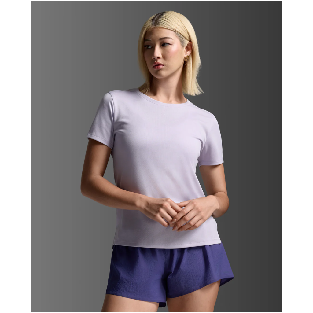 2XU Aero Mesh Tee Womens APPAREL - Womens T-Shirts VIRTUAL VIOLET/VIOLET REFLECTIVE