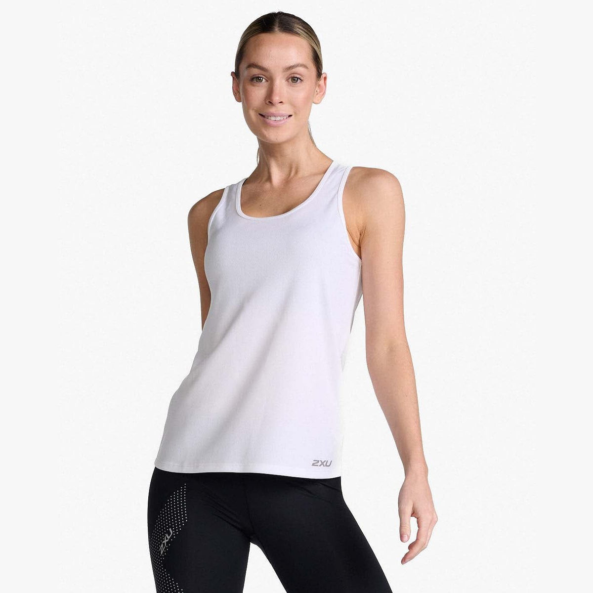 2XU Aero Singlet Womens APPAREL - Womens Tanks WHITE/SILVER REFLECTIVE