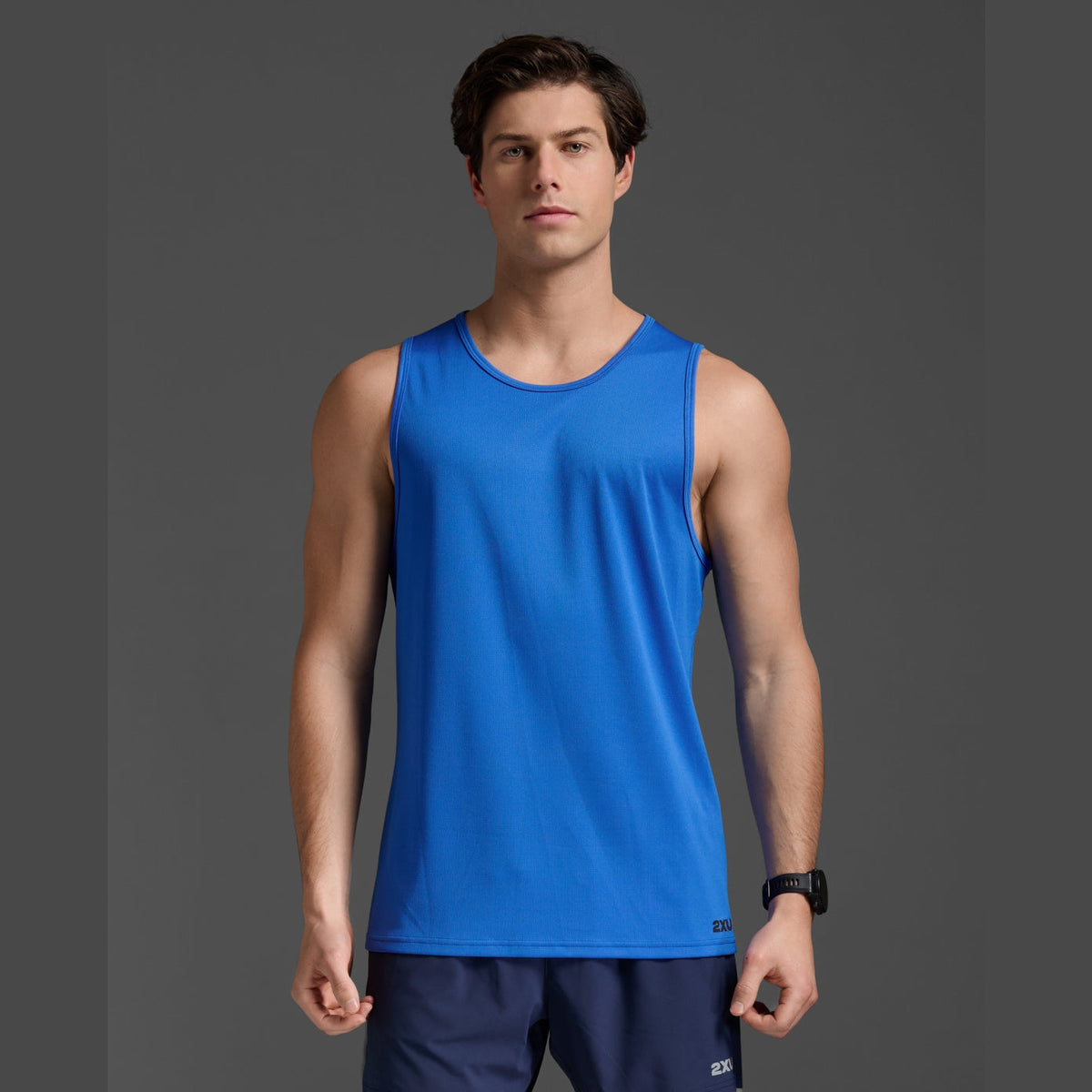 2XU Aero Tank Mens APPAREL - Mens Tanks NEBULAR/BLACK REFLECTIVE