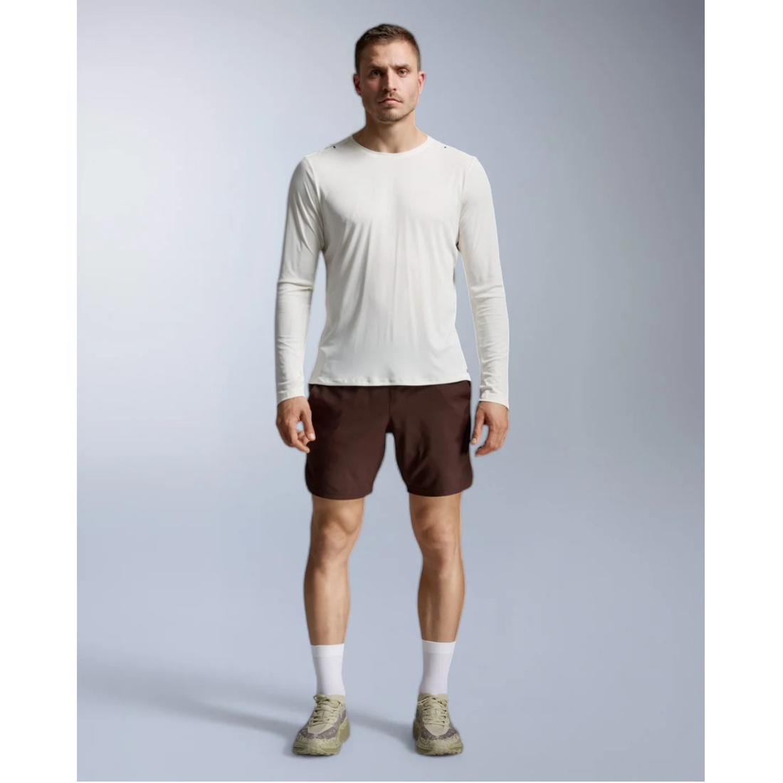 2XU Aero Trail Long Sleeve Mens APPAREL - Mens Long Sleeve Tops CHALK/BLACK REFLECTIVE