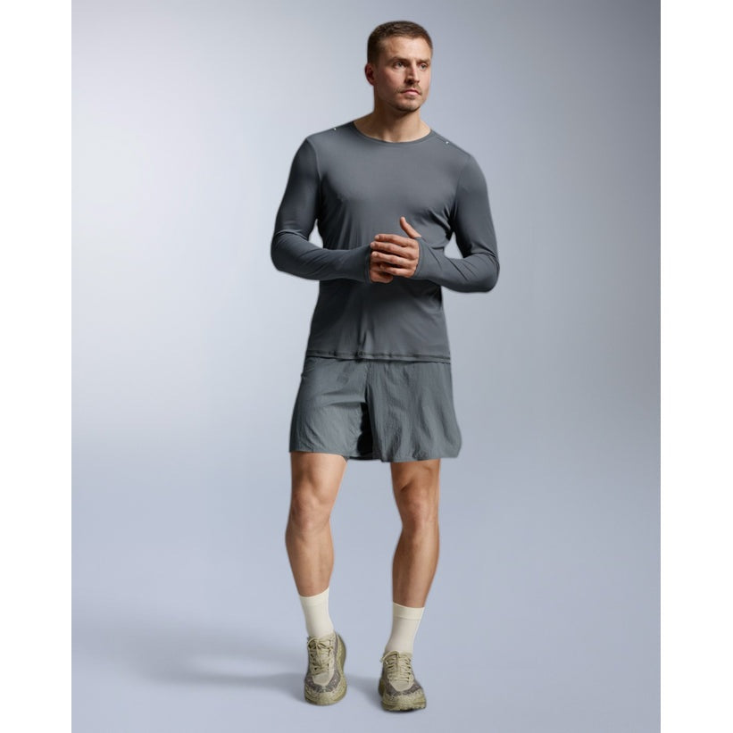 2XU Aero Trail Long Sleeve Mens APPAREL - Mens Long Sleeve Tops BLACK/BLACK REFLECTIVE