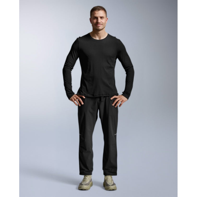 2XU Aero Trail Long Sleeve Mens APPAREL - Mens Long Sleeve Tops BLACK/BLACK REFLECTIVE