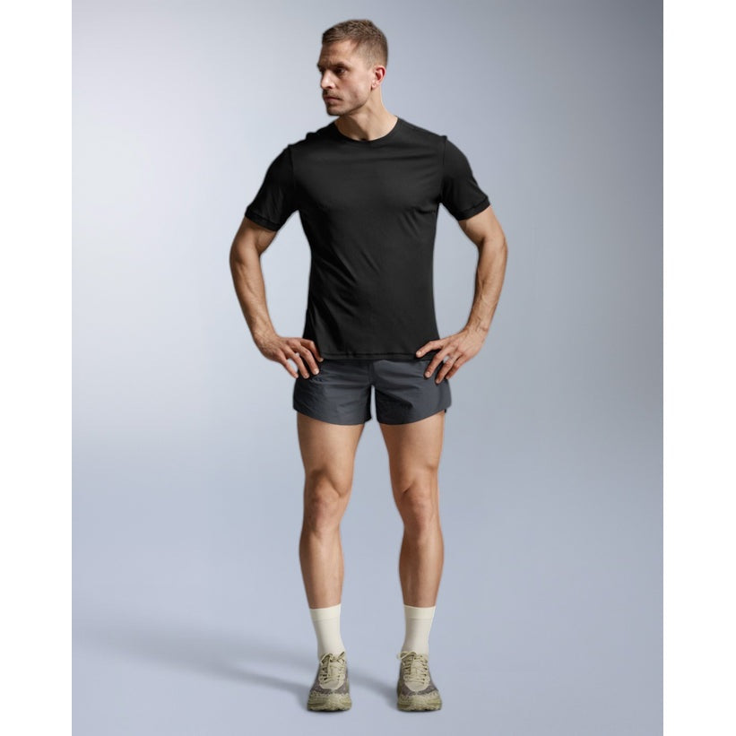 2XU Aero Trail Tee Mens APPAREL - Mens T-Shirts BLACK/BLACK REFLECTIVE