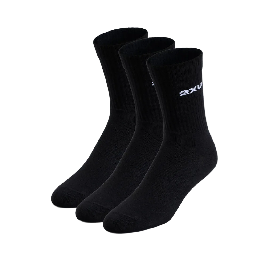 2XU Cotton Crew Socks 3 Pack GEAR - Socks BLACK