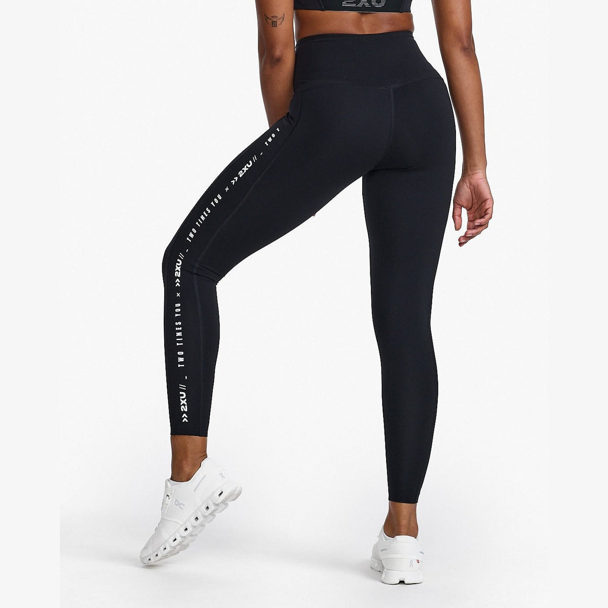 2XU Form Lineup Hi-Rise Comp Tight Womens APPAREL - Womens Compression Tights BLACK/WHITE