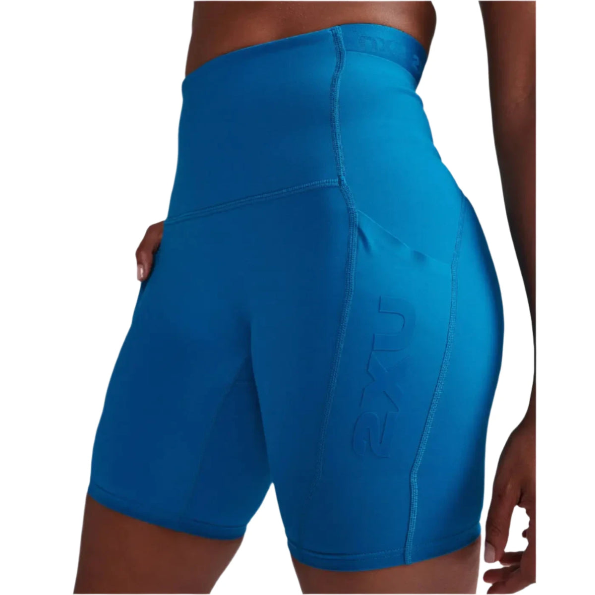2XU Form Stash Hi-Rise Bike Shorts Womens APPAREL - Womens Shorts SEAPORT/SEAPORT