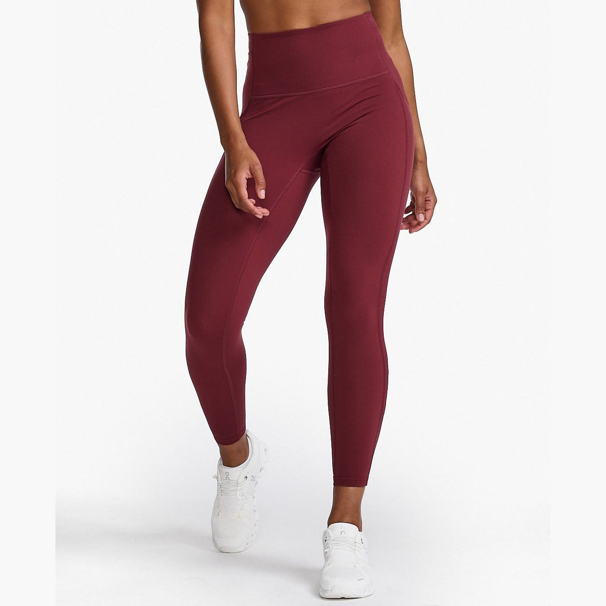 2XU Form Stash Hi-Rise Comp Tights Womens APPAREL - Womens Tights TRUFFLE/TRUFFLE