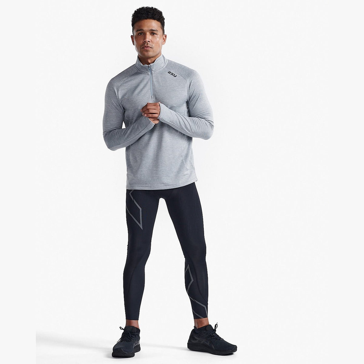 2XU Ignition 1/4 Zip Mens APPAREL - Mens Long Sleeve Tops 