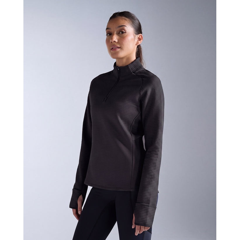 2XU Ignition Haptic 1/4 Zip Womens APPAREL - Womens Long Sleeve Tops BLACK/SILVER REFLECTIVE