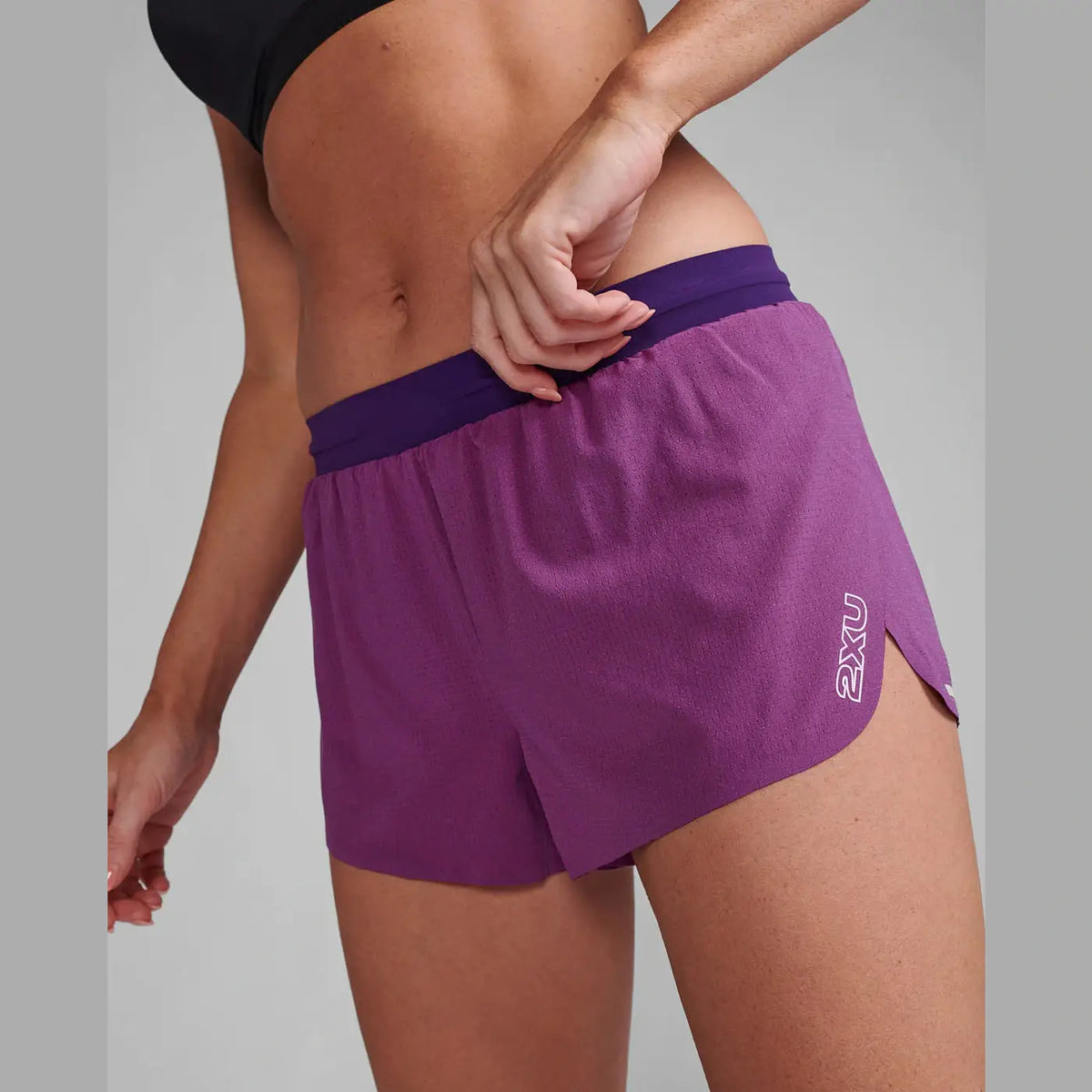 2XU Light Speed 3 Inch Shorts Womens APPAREL - Womens Shorts WOOD VIOLET/WHITE REFLECTIVE