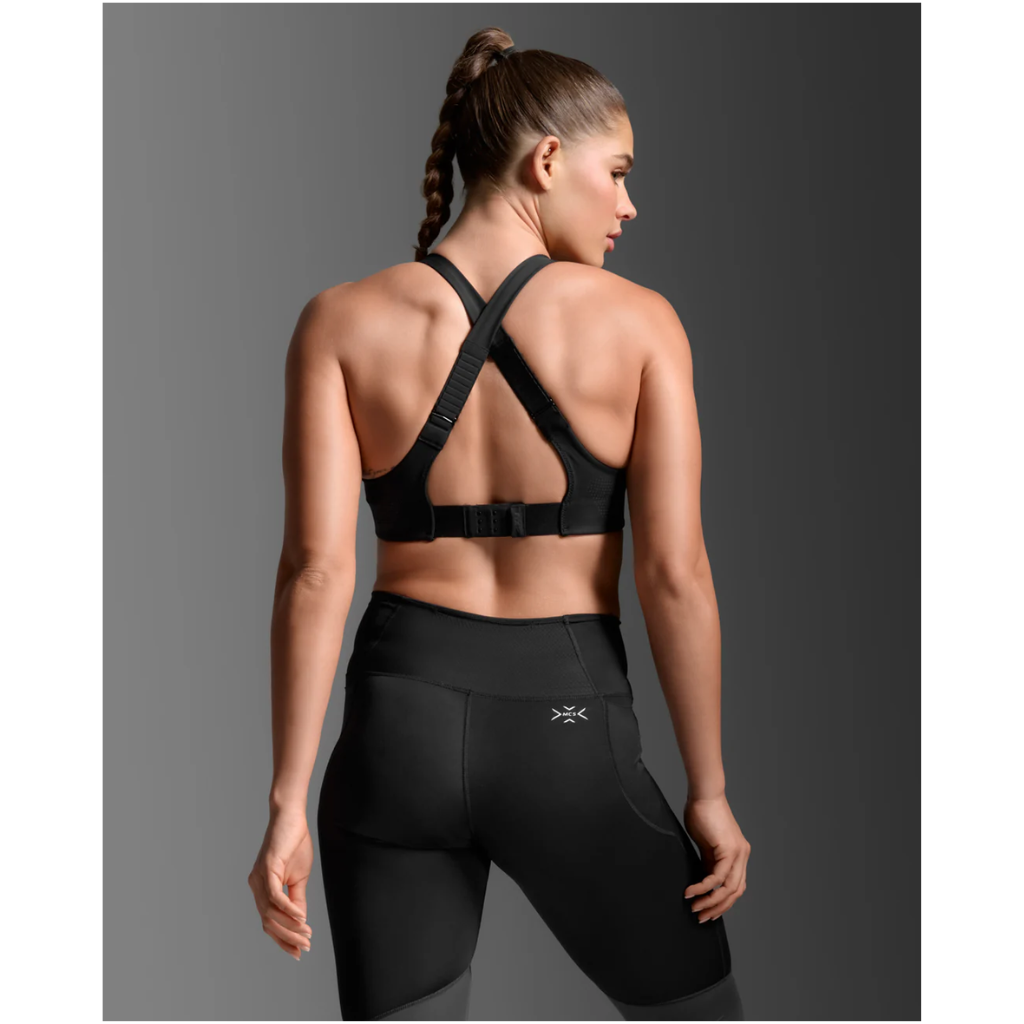 2XU Light Speed High Impact Bra APPAREL - Womens Bras BLACK/SILVER REFLECTIVE