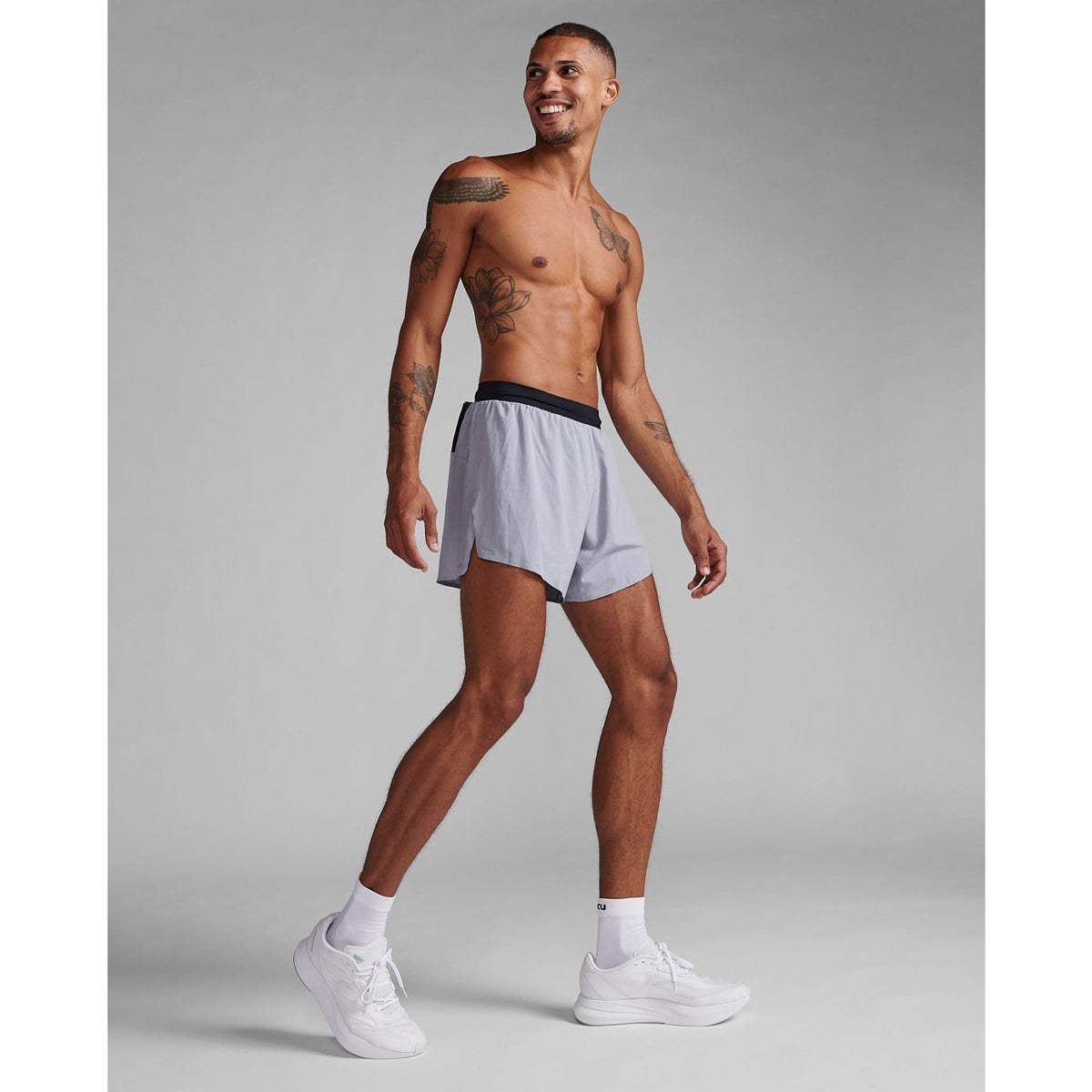 2XU Light Speed Stash 5 Inch Short Mens APPAREL - Mens Shorts WEATHERVANE/BLACK