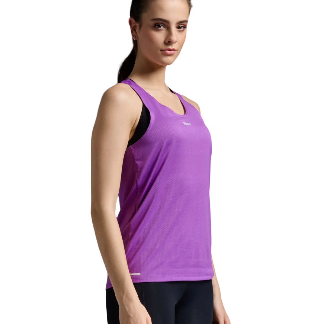 2XU Light Speed Tech Singlet Womens APPAREL - Womens Tanks THISTLE/WHITE REFLECTIVE